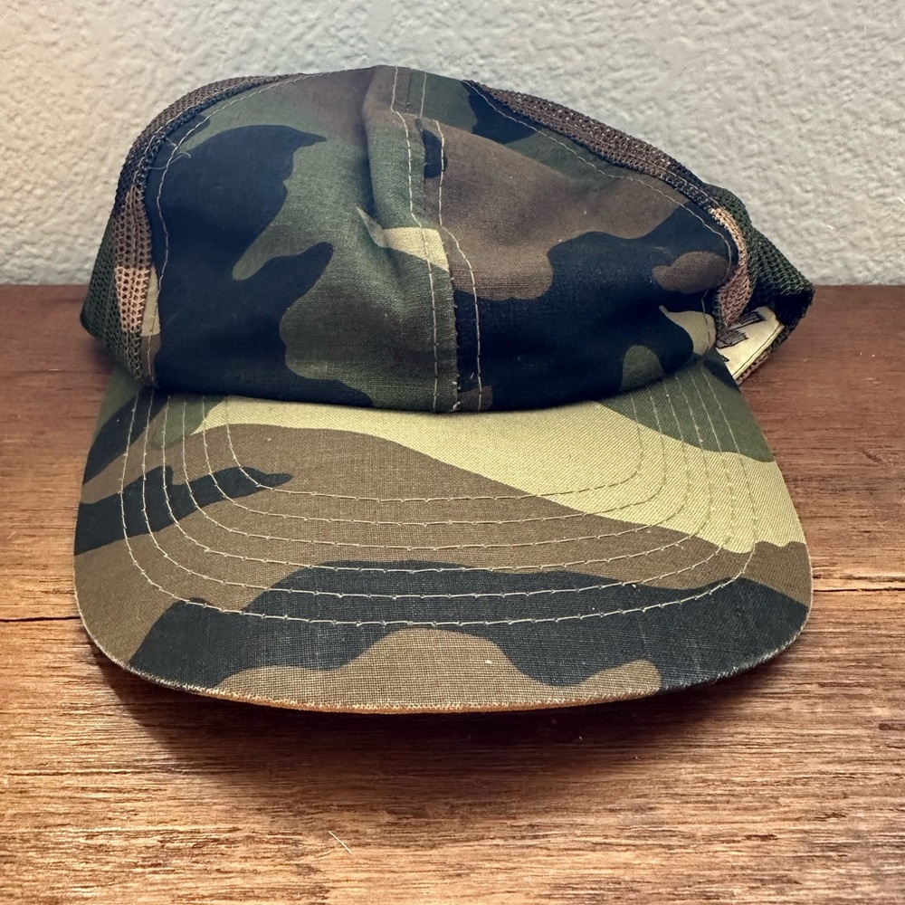 Vintage duck bay camo hat, snapback Korean derivative